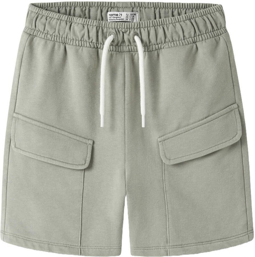 NAME IT MINI regular sweatshort grijs Korte broek Jongens Stretchkatoen
