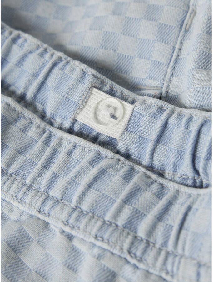 NAME IT MINI relaxed geruite casual short medium blue denim - Foto 2