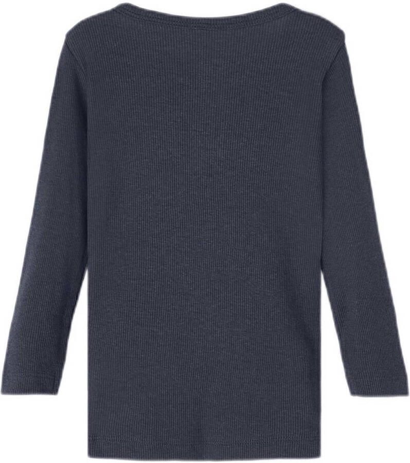 Name It Shirt met lange mouwen NMMKAB LS TOP NOOS in henley-stijl met korte knoopsluiting bij de halslijn