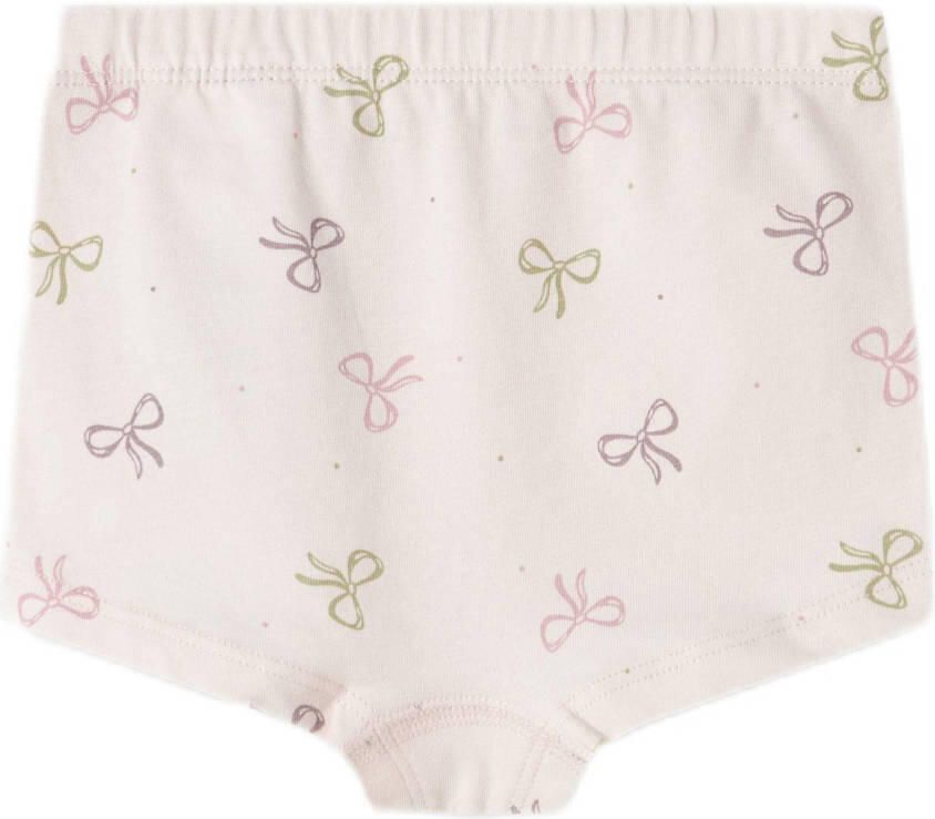 Name It Boxershort NMFTIGHTS 3P BARELY PINK BOW NOOS (set 3 stuks)