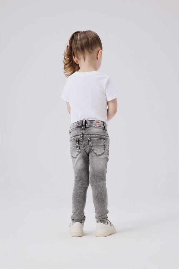 Name it MINI skinny jeans NMFPOLLY light grey denim Grijs Meisjes Stretchdenim 104 - Foto 2