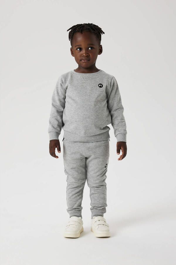 NAME IT MINI slim fit joggingbroek NMMVIMO grijs melange - Foto 3