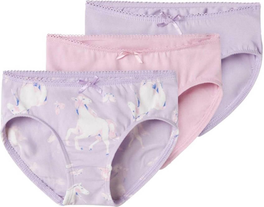 Name It Slipje NMFBRIEFS voor meisjes met print en stretchcomfort (set 3 stuks) - Foto 3