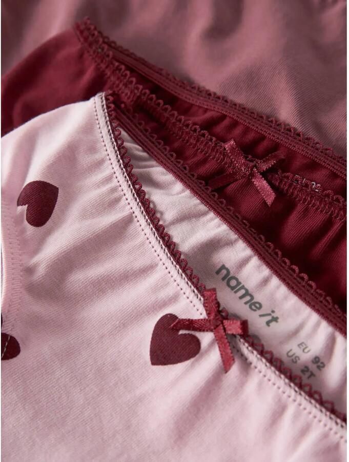 NAME IT MINI slips met hartjes (set van 3) - Foto 3