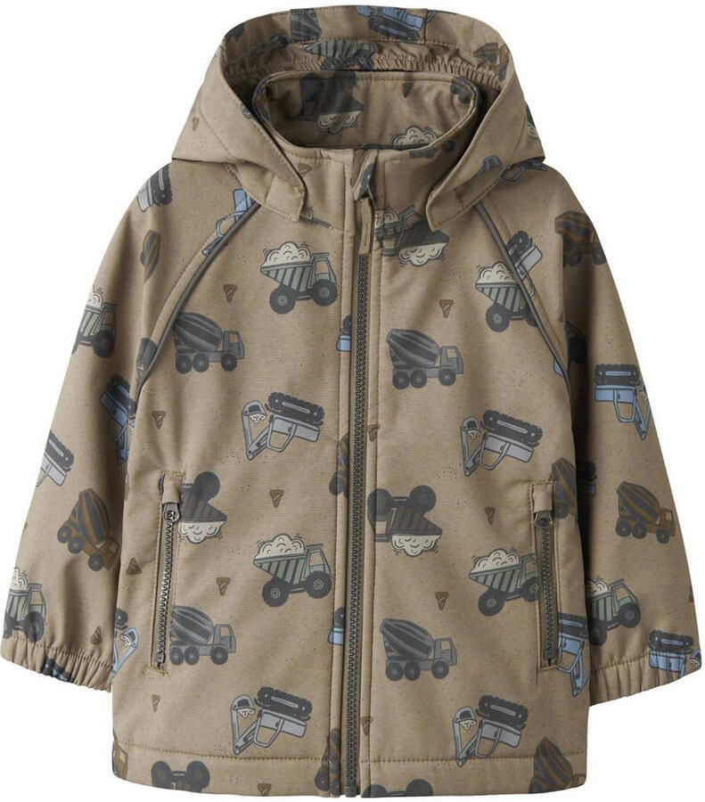 NAME IT MINI softshell jas lichtbruin