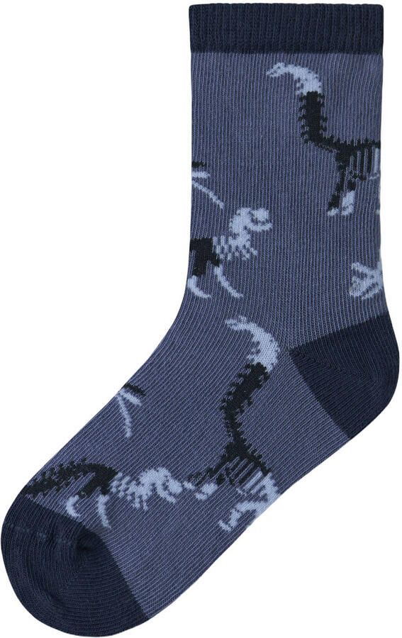 NAME IT MINI sokken blauw donkerblauw (set van 3) - Foto 3
