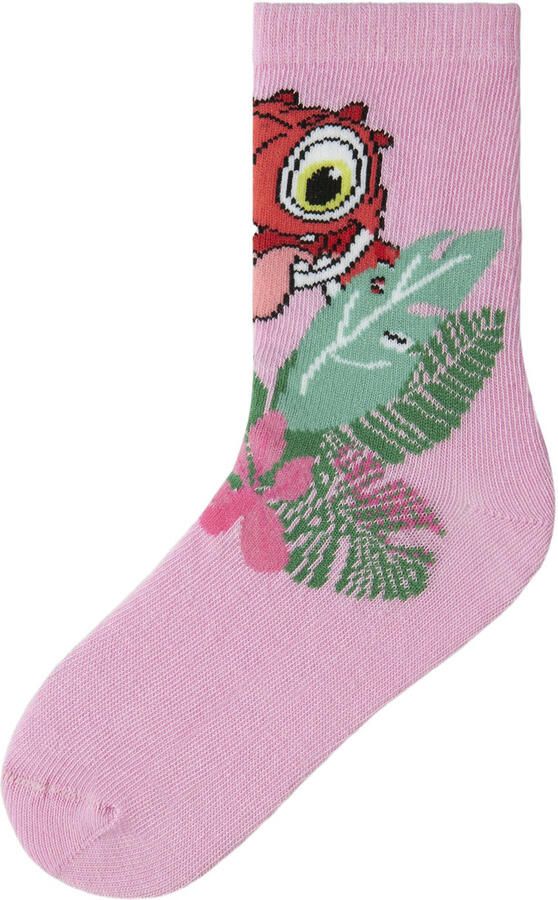 NAME IT MINI sokken met print roze donkerblauw - Foto 2