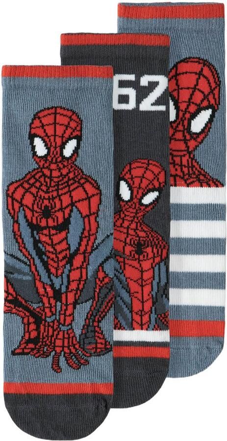 NAME IT MINI sokken met print (set van 3)