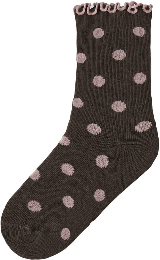 NAME IT MINI sokken met stippen roze bruin beige Meisjes Stretchkatoen - Foto 3