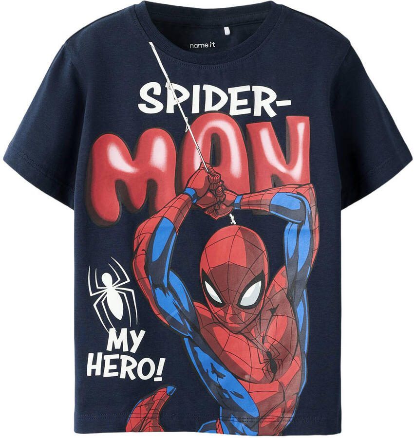 NAME IT MINI Spider-Man T-shirt donkerblauw
