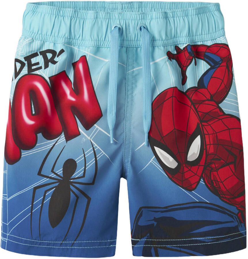 NAME IT MINI Spiderman zwemshort blauw rood