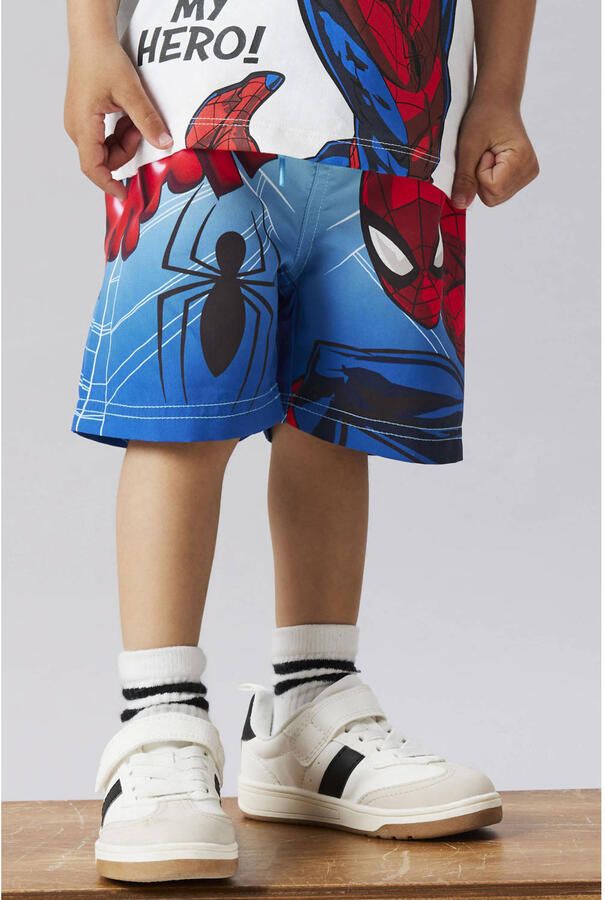 NAME IT MINI Spiderman zwemshort blauw rood - Foto 3
