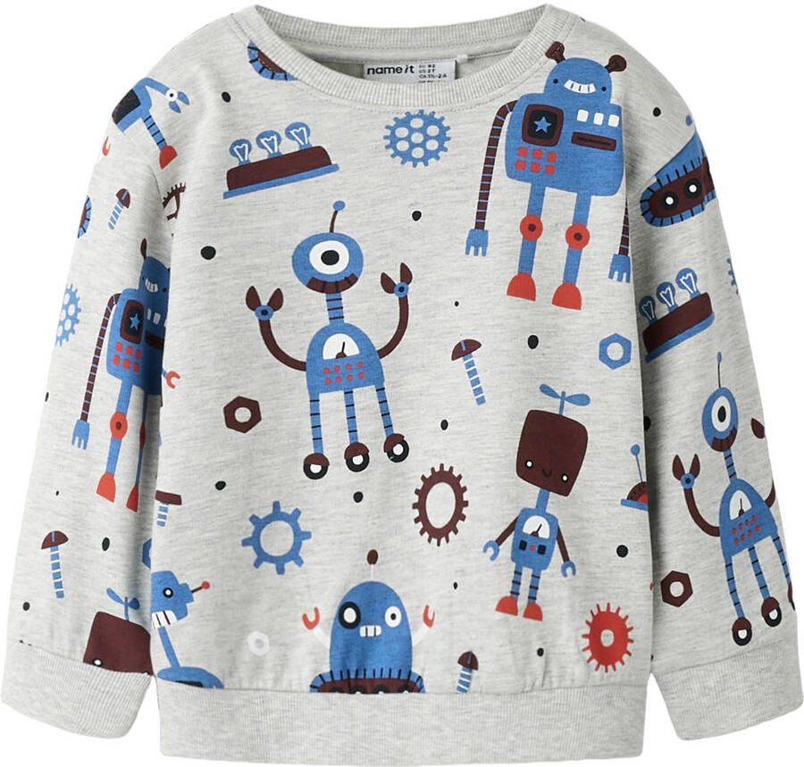 NAME IT MINI sweater grijs melange