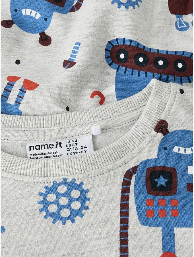 NAME IT MINI sweater grijs melange - Foto 3