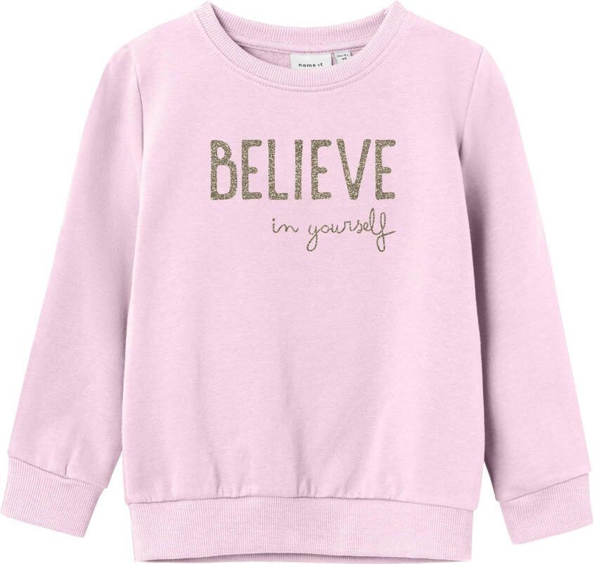 NAME IT MINI sweater lichtroze