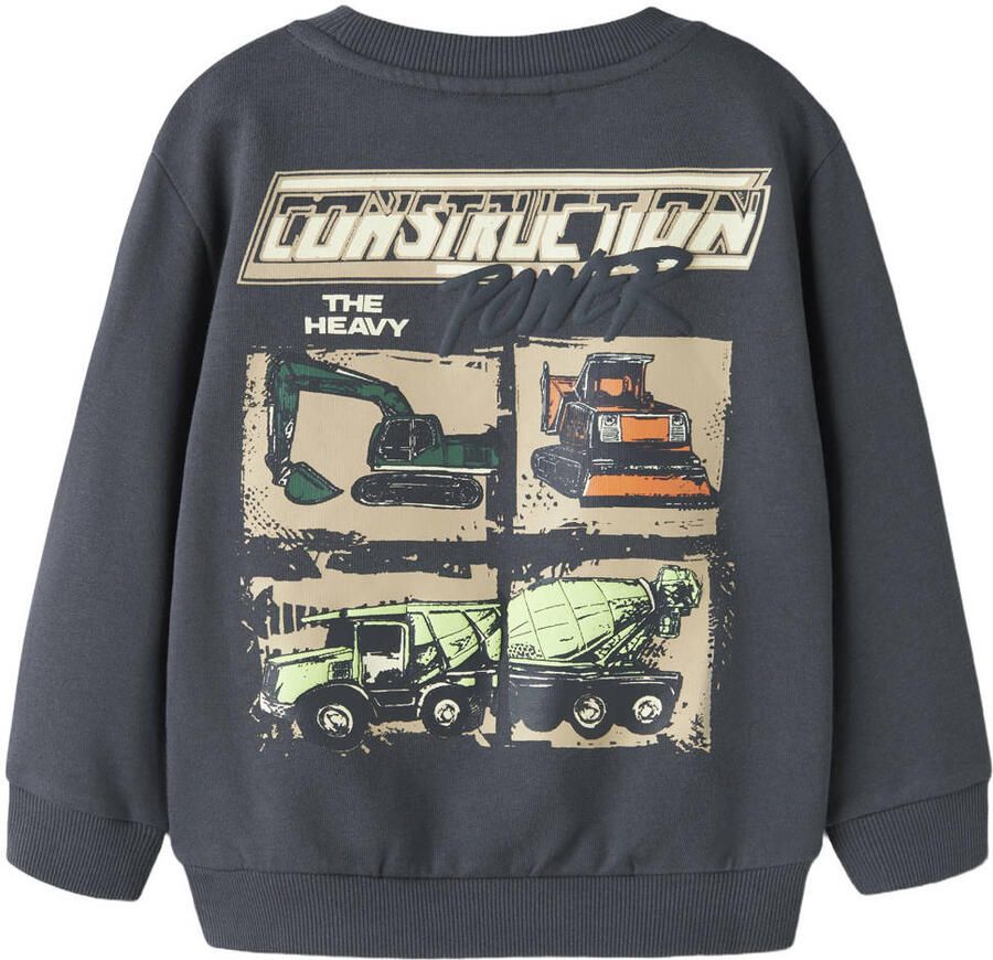 NAME IT MINI sweater met backprint antraciet - Foto 2