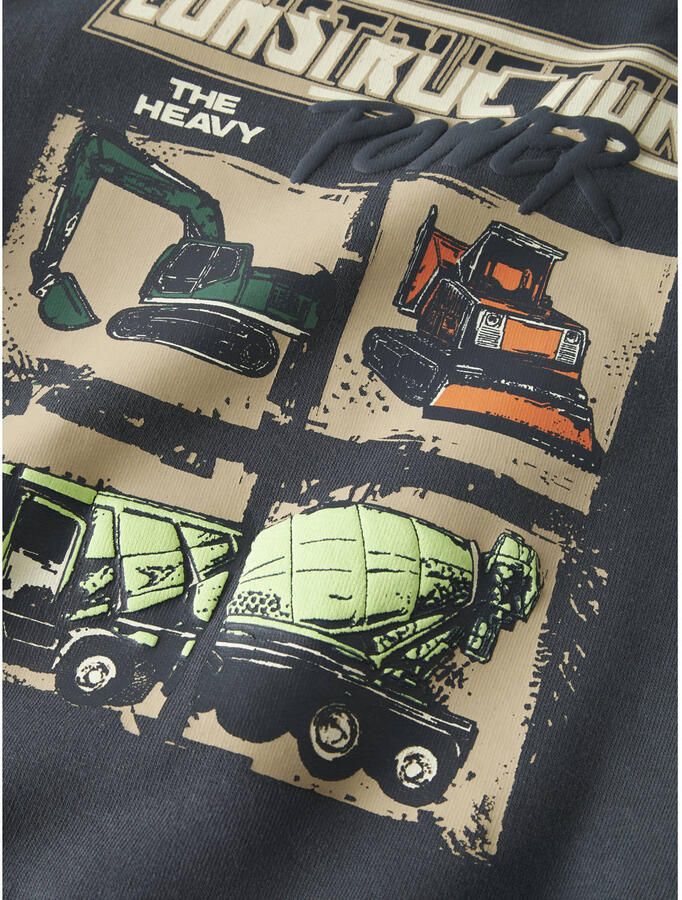 NAME IT MINI sweater met backprint antraciet - Foto 3