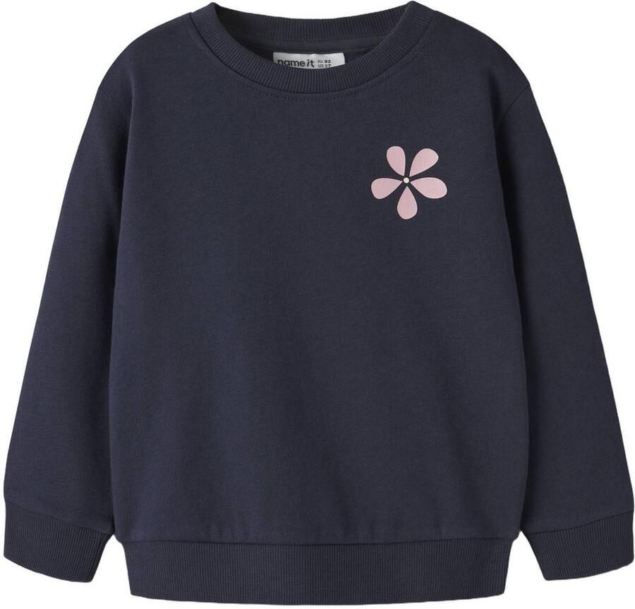 NAME IT MINI sweater met backprint donkerblauw - Foto 2