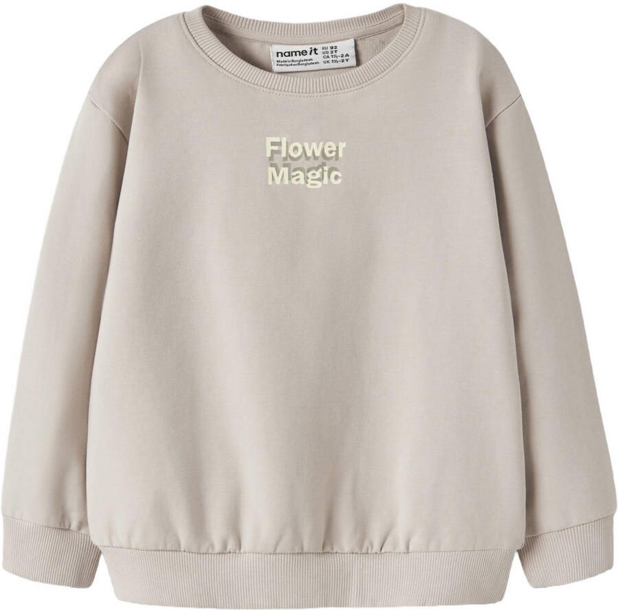NAME IT MINI sweater met backprint grijs - Foto 2