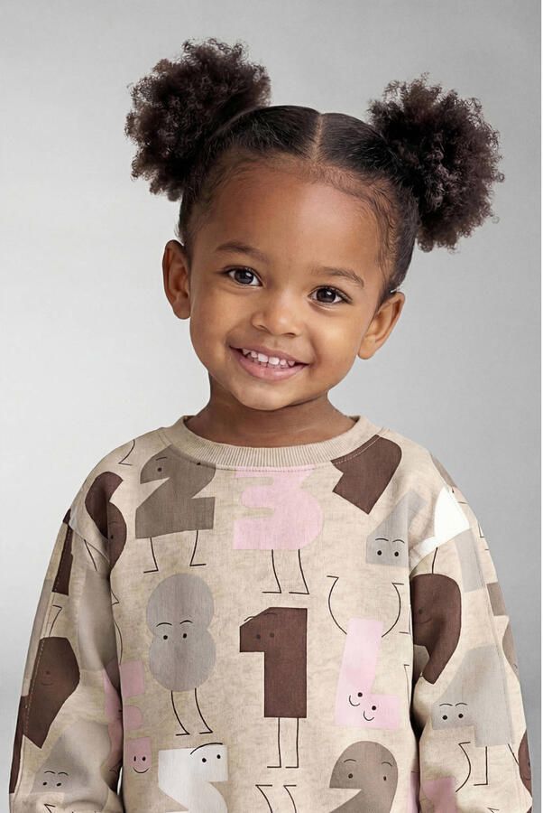 NAME IT MINI sweater met print beige - Foto 3