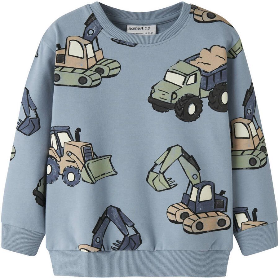 NAME IT MINI sweater met print blauw