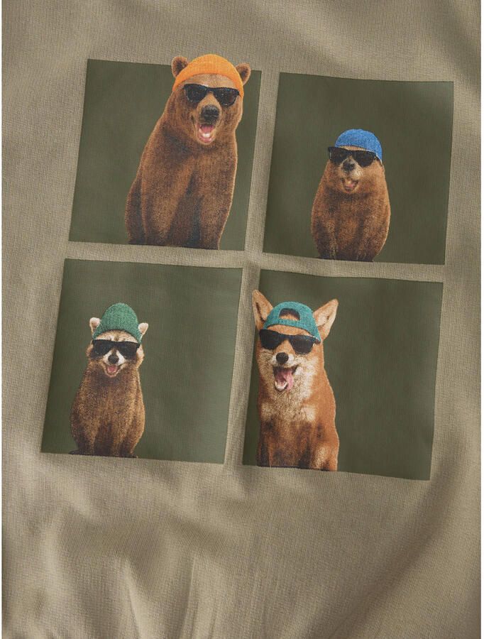 NAME IT MINI sweater met print bruin - Foto 2