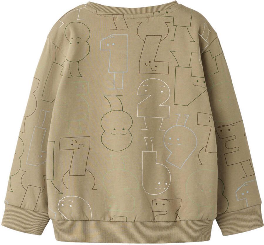 NAME IT MINI sweater met print bruin - Foto 2