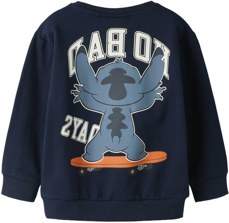 NAME IT MINI sweater met print donkerblauw - Foto 2