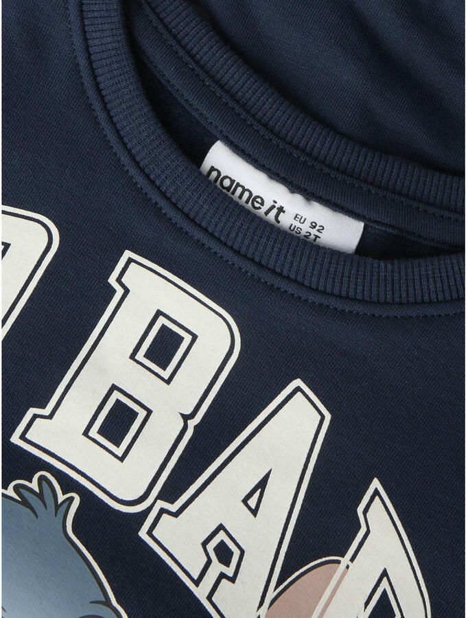 NAME IT MINI sweater met print donkerblauw - Foto 3