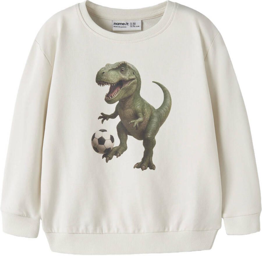 NAME IT MINI sweater met print ecru