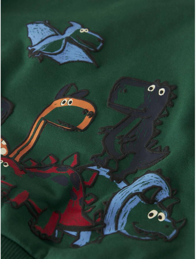 NAME IT MINI sweater met print groen - Foto 3