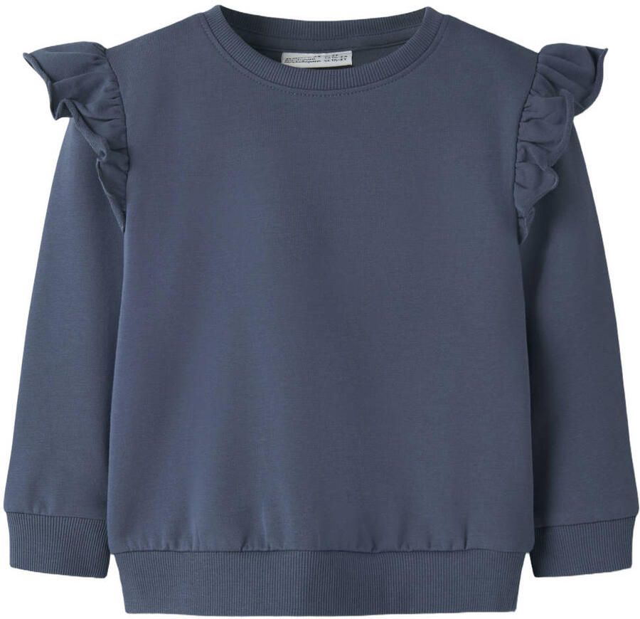 NAME IT MINI sweater met ruches blauw