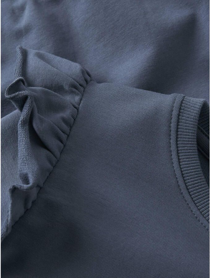 NAME IT MINI sweater met ruches blauw - Foto 2