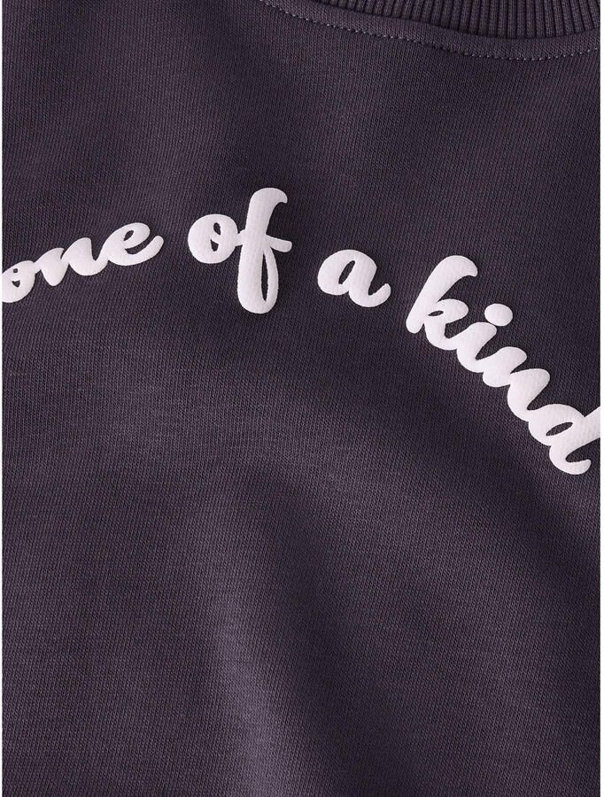 NAME IT MINI sweater met split donkerpaars - Foto 2