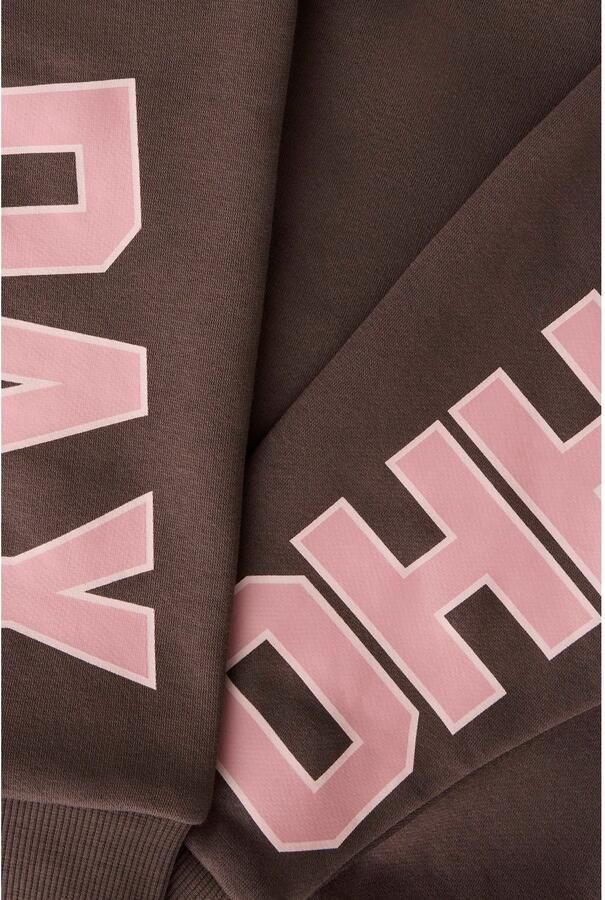 NAME IT MINI sweater met tekst donkerbruin - Foto 2