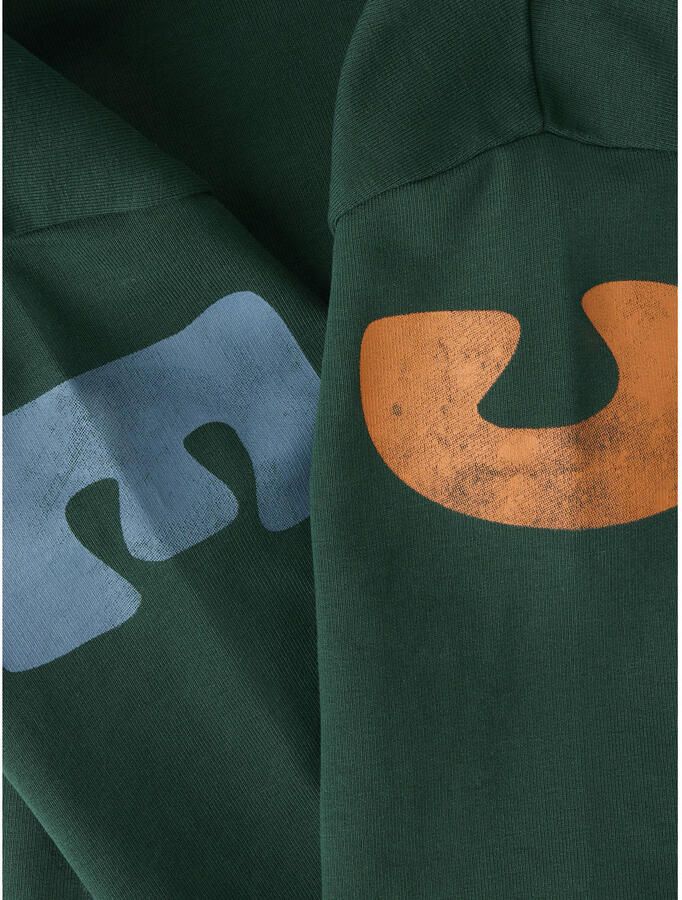 NAME IT MINI sweater met tekst groen - Foto 2