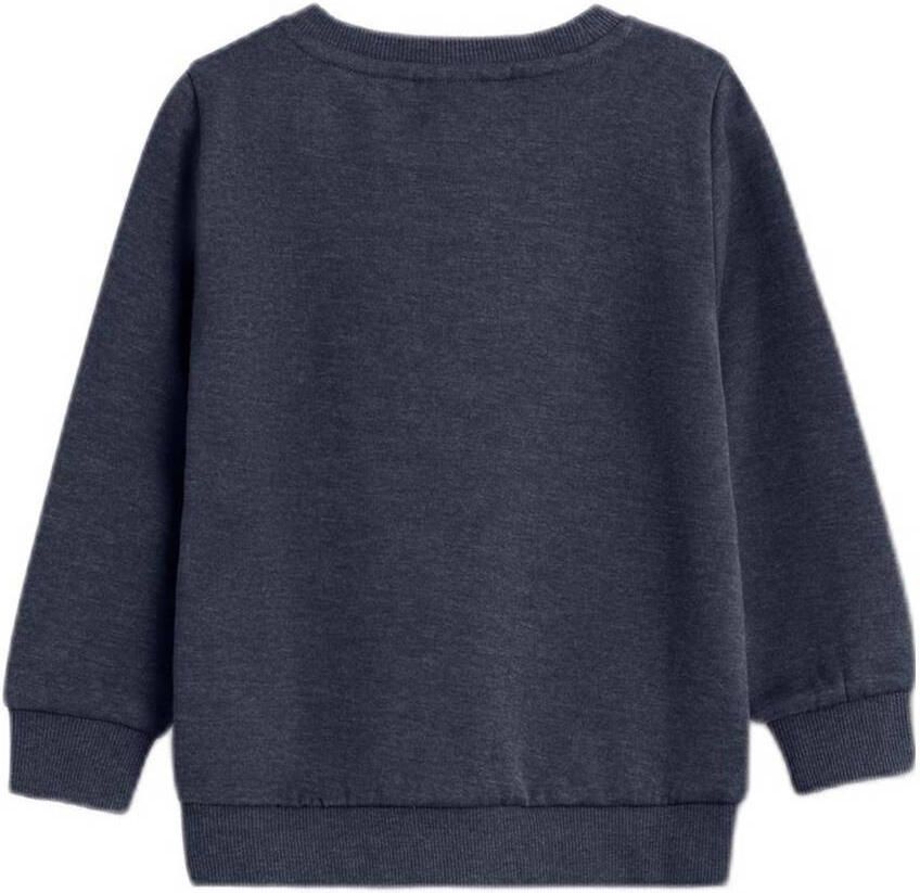 Name it MINI sweater NMMVIMO donkerblauw Effen 104
