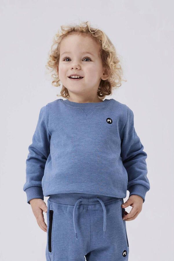 Name it MINI sweater NMMVIMO helderblauw Effen 110
