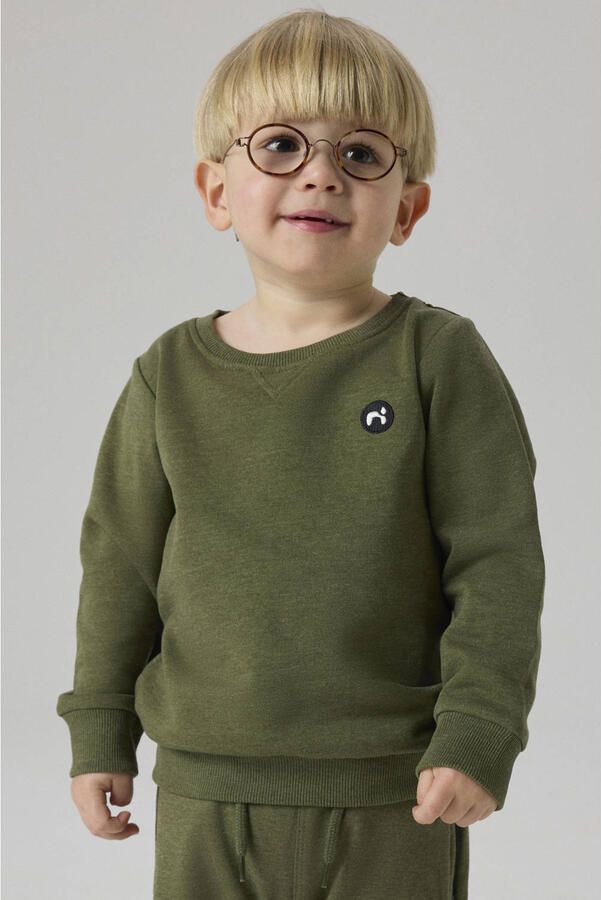 Name it MINI sweater NMMVIMO met all over print groen Effen 104 - Foto 2