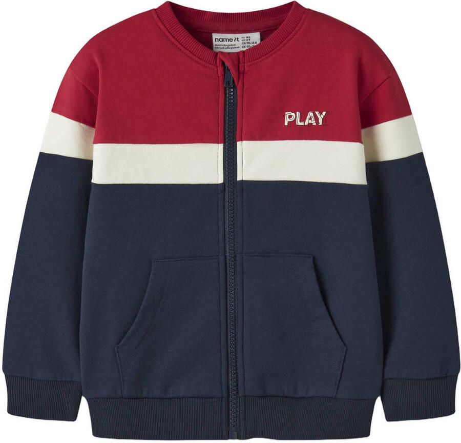 NAME IT MINI sweatvest donkerblauw