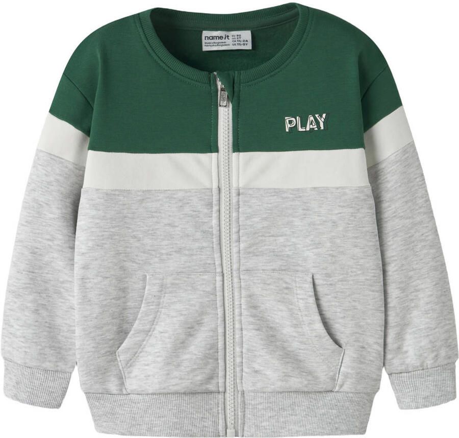 NAME IT MINI sweatvest grijs