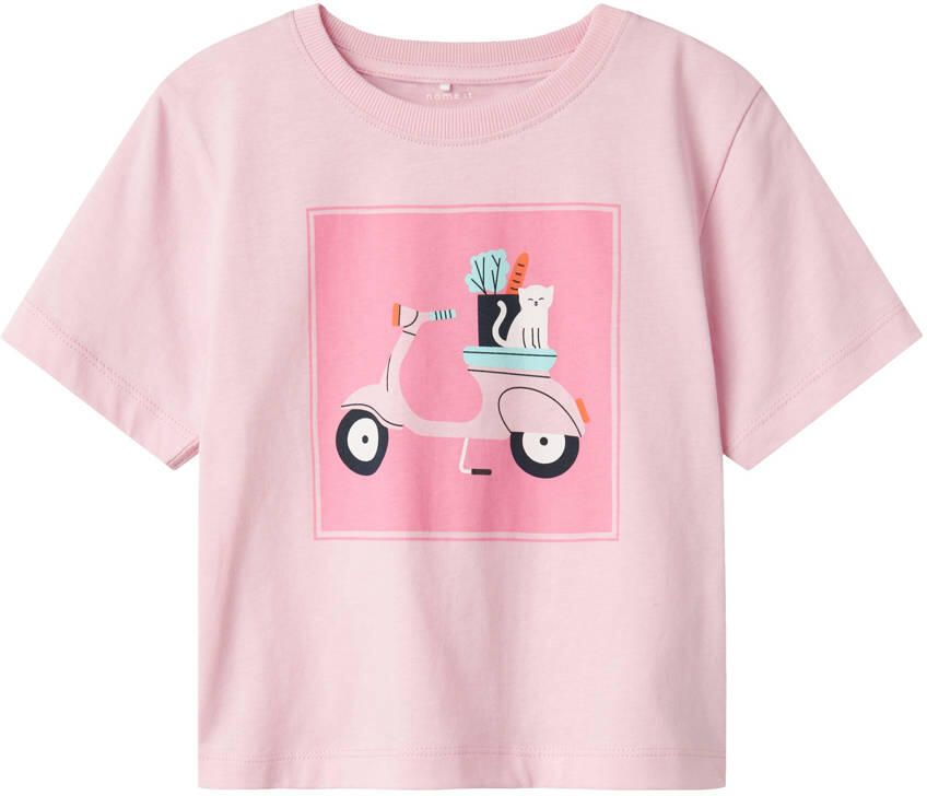 NAME IT MINI T-shirt lichtroze met glitter - Foto 1