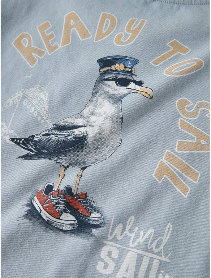 NAME IT MINI T-shirt met backprint lichtblauw - Foto 3