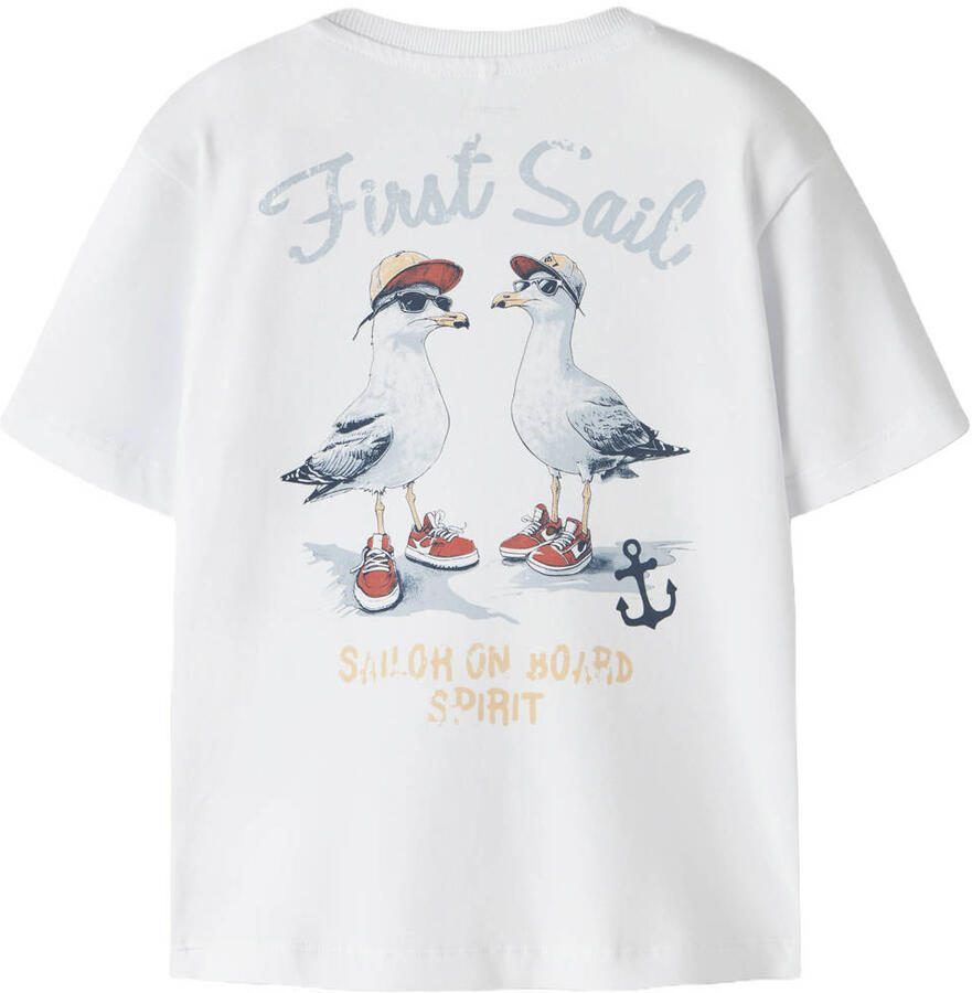 NAME IT MINI T-shirt met backprint wit