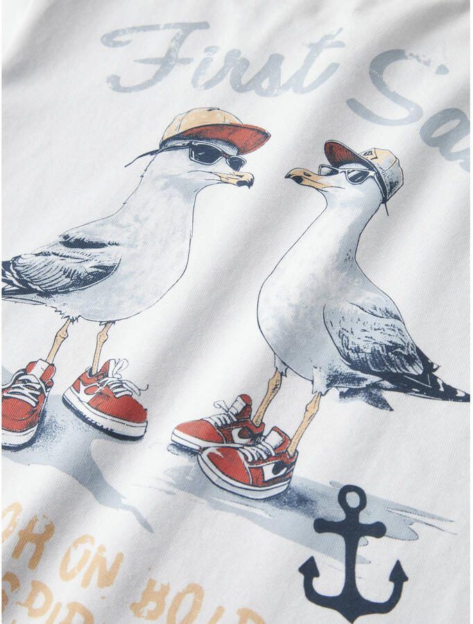 NAME IT MINI T-shirt met backprint wit - Foto 3