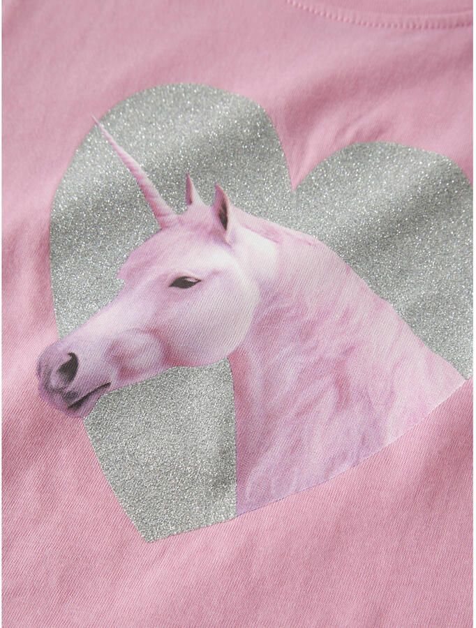 NAME IT MINI T-shirt met glitter roze - Foto 3