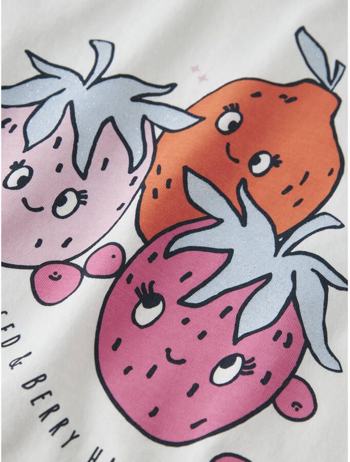 NAME IT MINI T-shirt wit met glitter - Foto 2