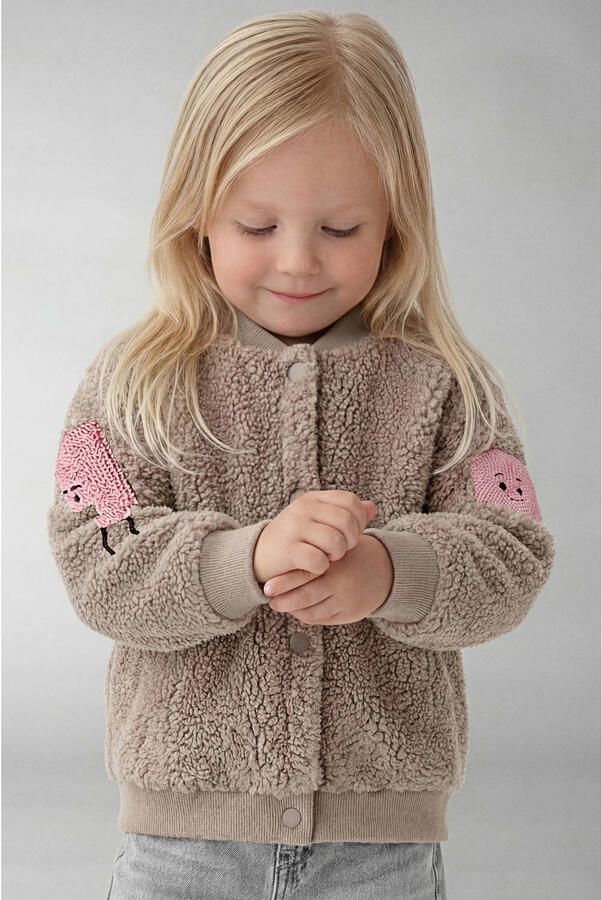 NAME IT MINI teddy baseballjack beige Jas Effen - Foto 2
