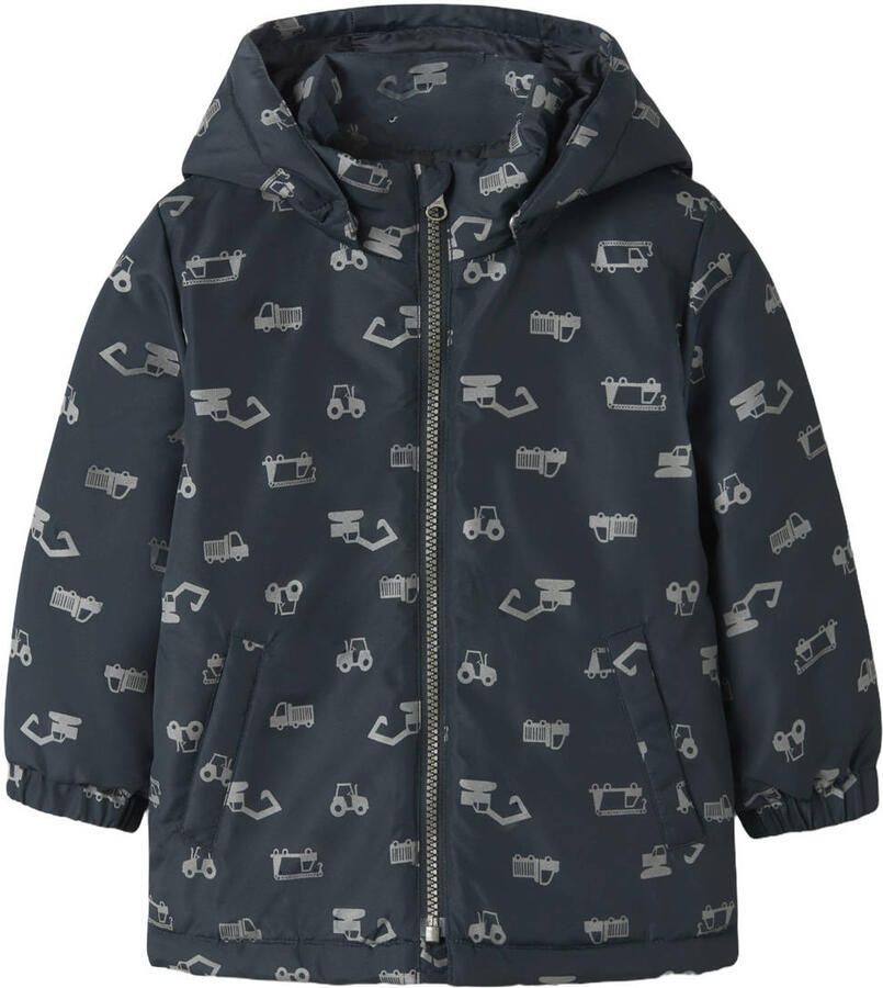 NAME IT MINI tussenjas met print donkerblauw