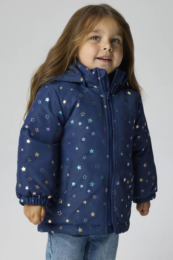 NAME IT MINI tussenjas met print donkerblauw